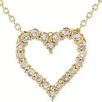 Classic Diamond Heart Necklace 14K