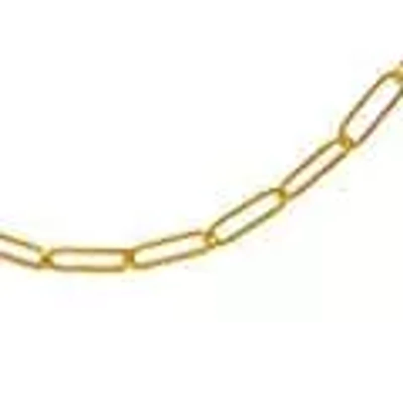 Small Paperclip Necklace 14K