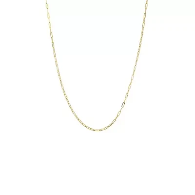 Small Paperclip Necklace 14K