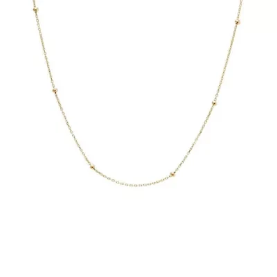 Solid Ball Chain Necklace 14K