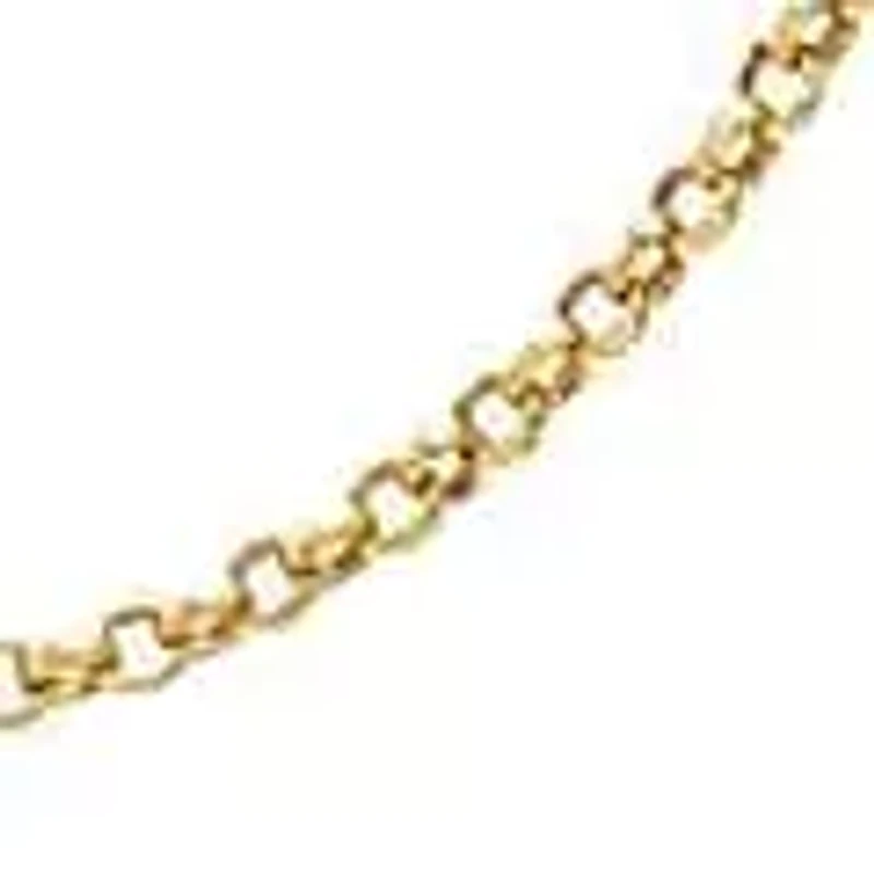 Round Link Chain Necklace 14K