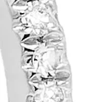 Diamond Double Huggie Chain Earring 14K