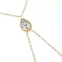 Lab Created Lab Grown Diamond Pear Bezel Chain Bracelet 14K