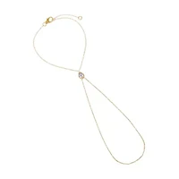Lab Created Lab Grown Diamond Pear Bezel Chain Bracelet 14K
