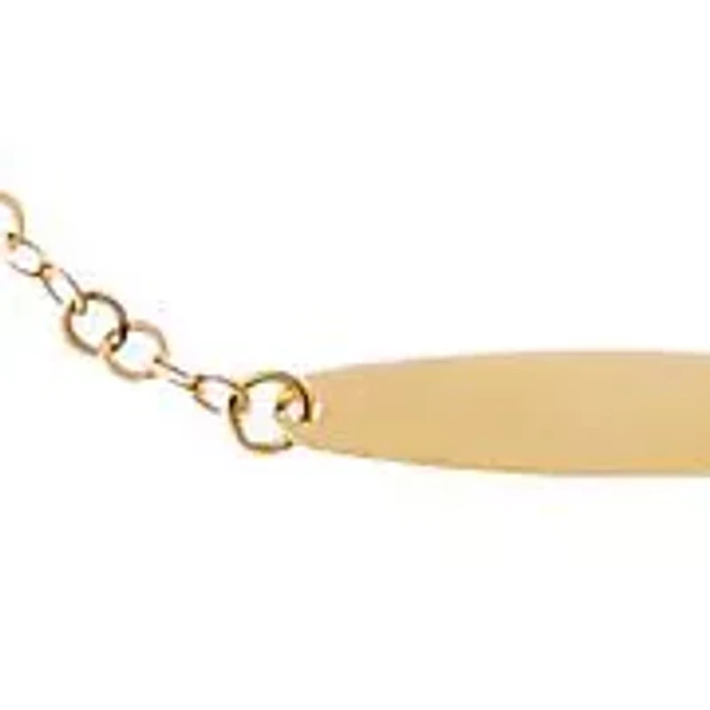 Kids Ladybug Charm ID Bracelet 14K