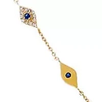 Diamond Multi Evil Eye Hand Chain 14K