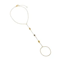 Diamond Multi Evil Eye Hand Chain 14K