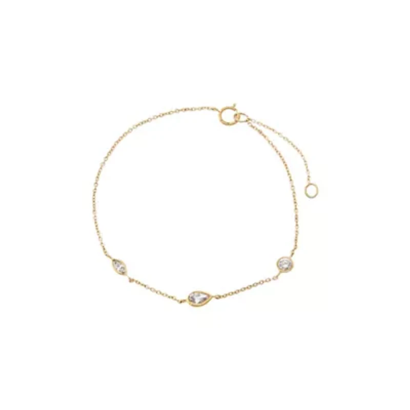 Lab Created Lab Grown Diamond Multi Bezel Bracelet 14K