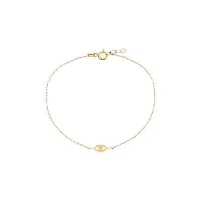 Mini Evil Eye Bracelet 14K