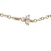 Diamond Dainty Trio Cluster Bracelet 14K