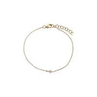 Diamond Dainty Trio Cluster Bracelet 14K