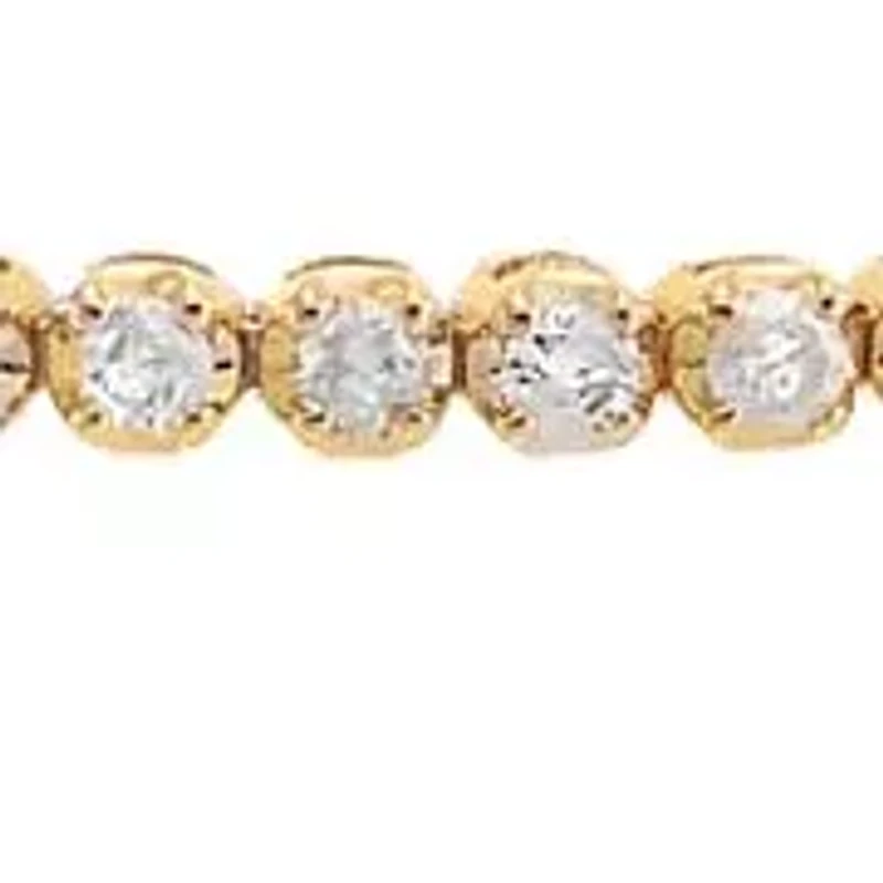 Mini Diamond Tennis Bracelet 14K