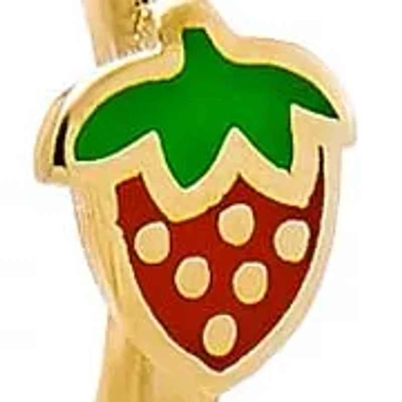 Kids Strawberry Huggie Earring 14K