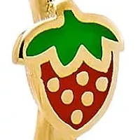 Kids Strawberry Huggie Earring 14K