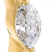 Mini Diamond Marquise Ear Cuff 14K