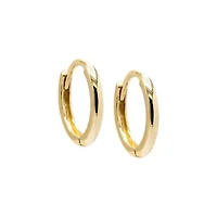 Solid Mini Rounded Cartilage Huggie Earring 14K