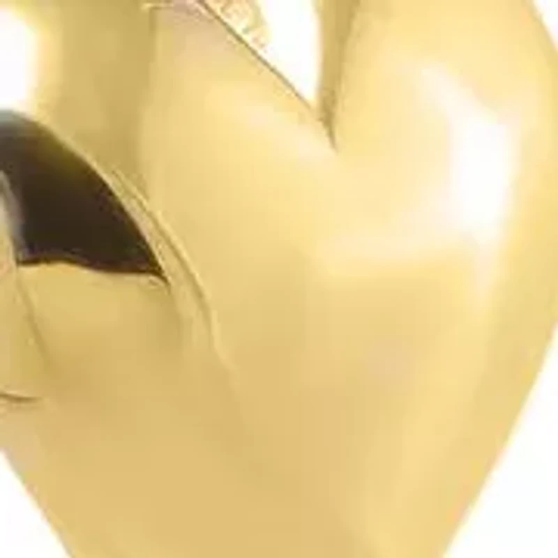 Solid Heart Huggie Earring 14K