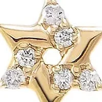 Diamond Pave Itty Bitty Star Of David Stud Earring 14K