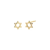 Solid Mini Star of David Stud Earring 14K