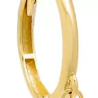 Solid Double Chain Cartilage Huggie Earring 14K