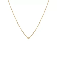 Diamond Tiny Bezel Necklace 14K