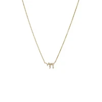 Diamond Pave Chai Charm Necklace 14K