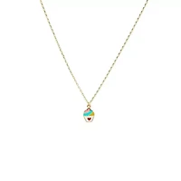 Kids Rainbow Cupcake Necklace 14K