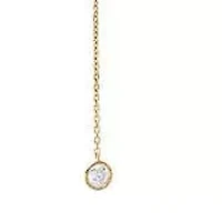 Mariner & Dangling Bezel Lariat Necklace 14K