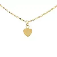 Mini Heart Station Choker Necklace 14K