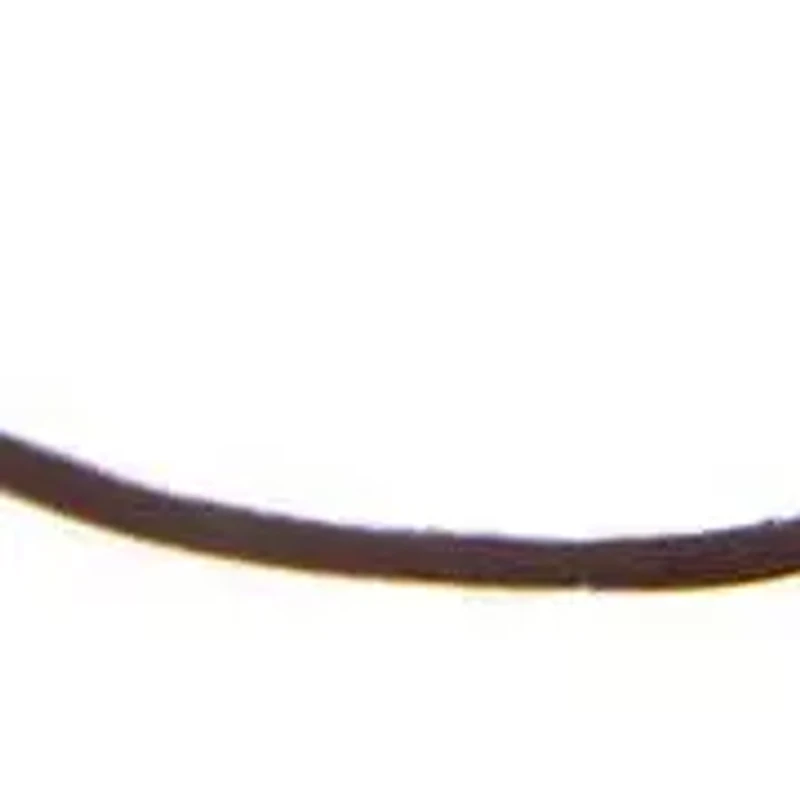 Brown Leather Rope Chain Choker Necklace 14K