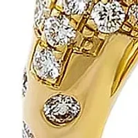 Pave Diamond Snake Wrap Ring 14K