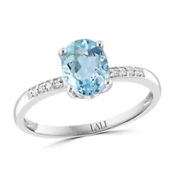 14K Gold 8x6MM Natural Oval Gemstone Ring