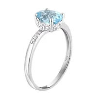 14K Gold 8x6MM Natural Oval Gemstone Ring