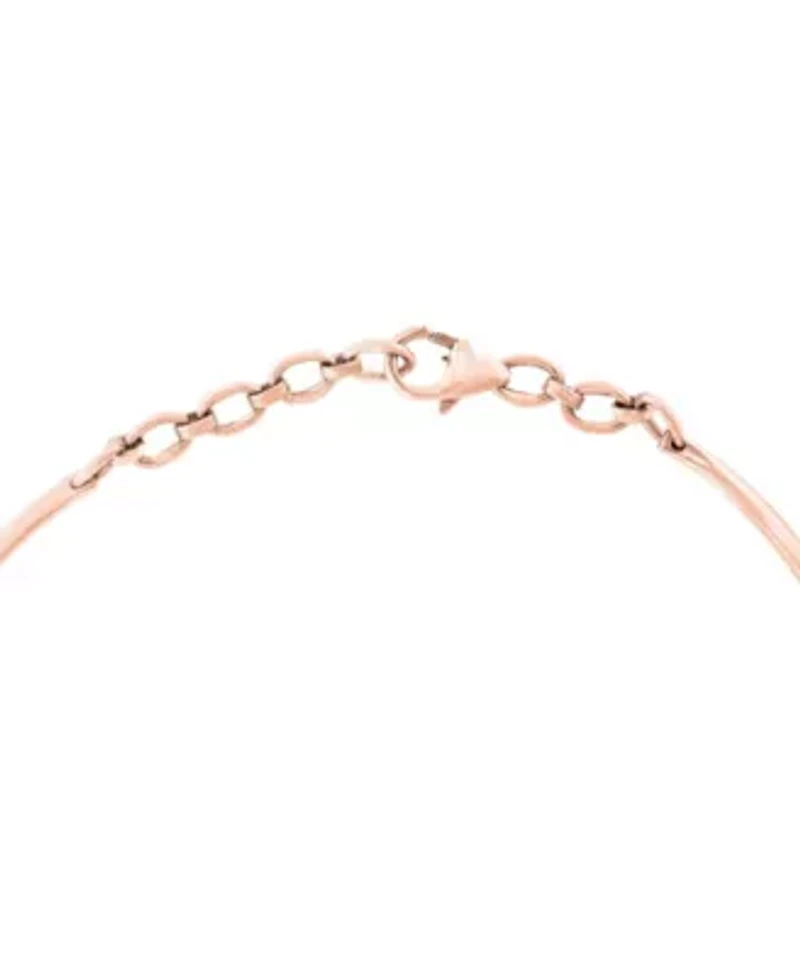 14K Rose Gold Diamond And Ruby Bracelet