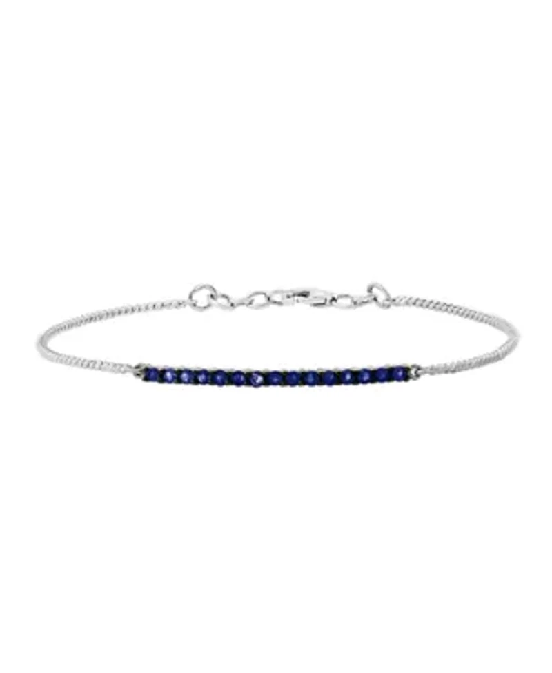 14K White Gold Sapphire Bracelet