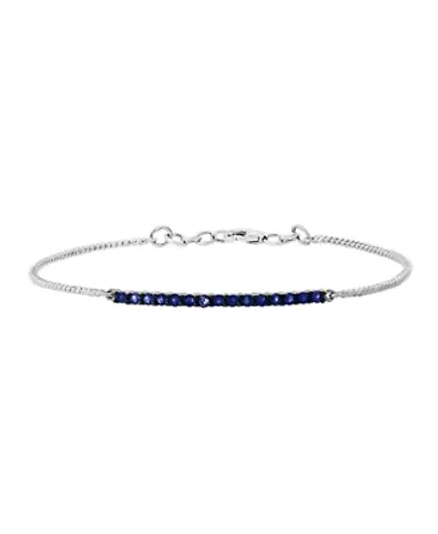 14K White Gold Sapphire Bracelet