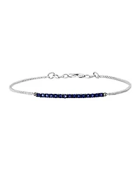 14K White Gold Sapphire Bracelet