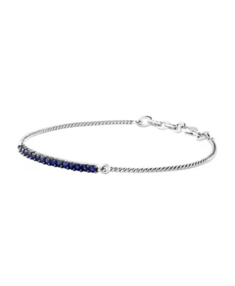 14K White Gold Sapphire Bracelet