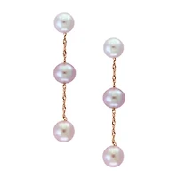 14K Gold 6-6.5MM Fresh Water Pearl Earring