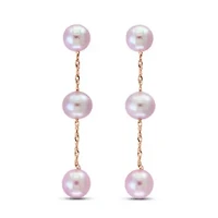 14K Gold 6-6.5MM Fresh Water Pearl Earring