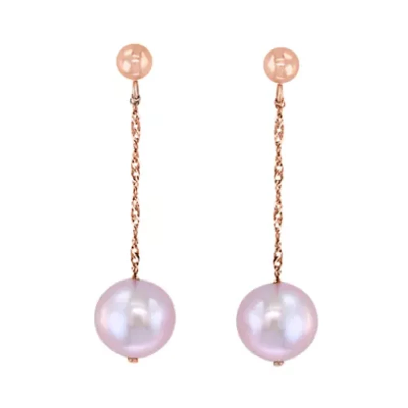 14K Gold 9-9.5MM Fresh Water Pearl Earring