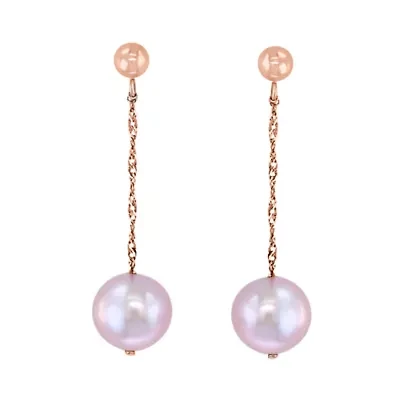 14K Gold 9-9.5MM Fresh Water Pearl Earring