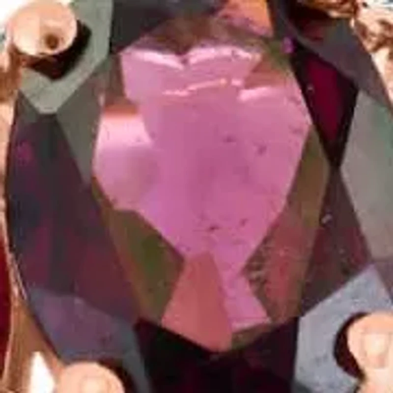 14K Rose Gold Diamond And Rhodolite Ring