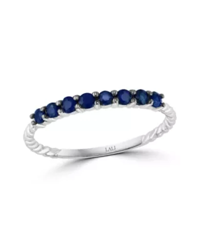14K White Gold Sapphire Ring