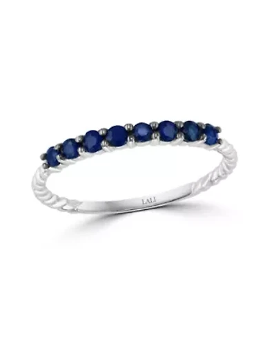 14K White Gold Sapphire Ring