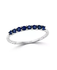 14K White Gold Sapphire Ring