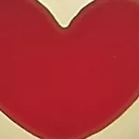 14K Gold Red Enamel Heart Signet Ring