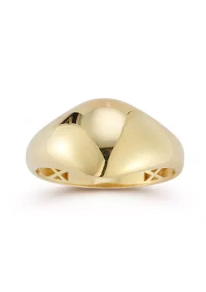 14K Gold Polished Dome Ring