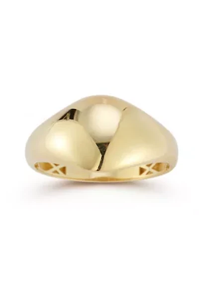 14K Gold Polished Dome Ring