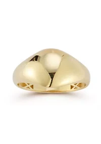 14K Gold Polished Dome Ring